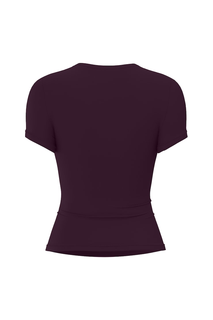 Baretouch Crewneck T-Shirt, Wild Berry Maroon, large