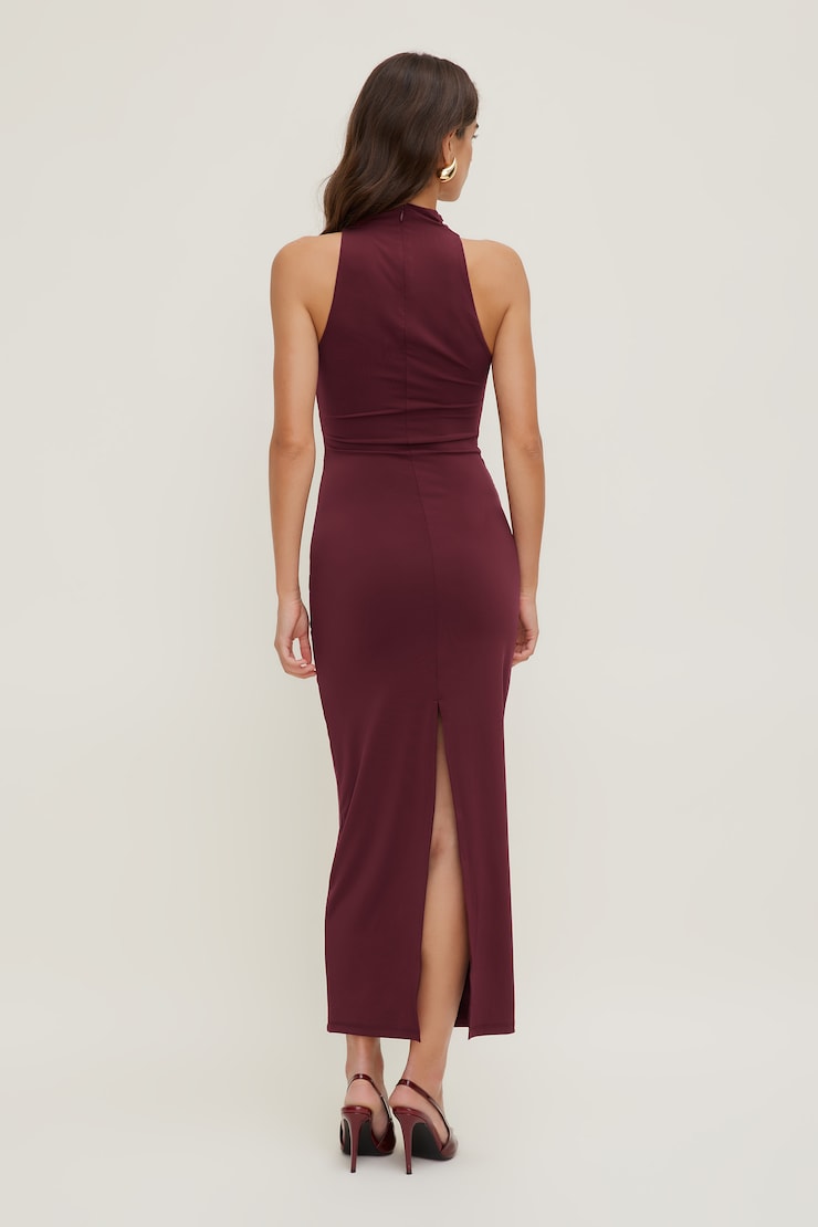 Willow Sculpt Maxi Dress Zinfandel Burgundy large