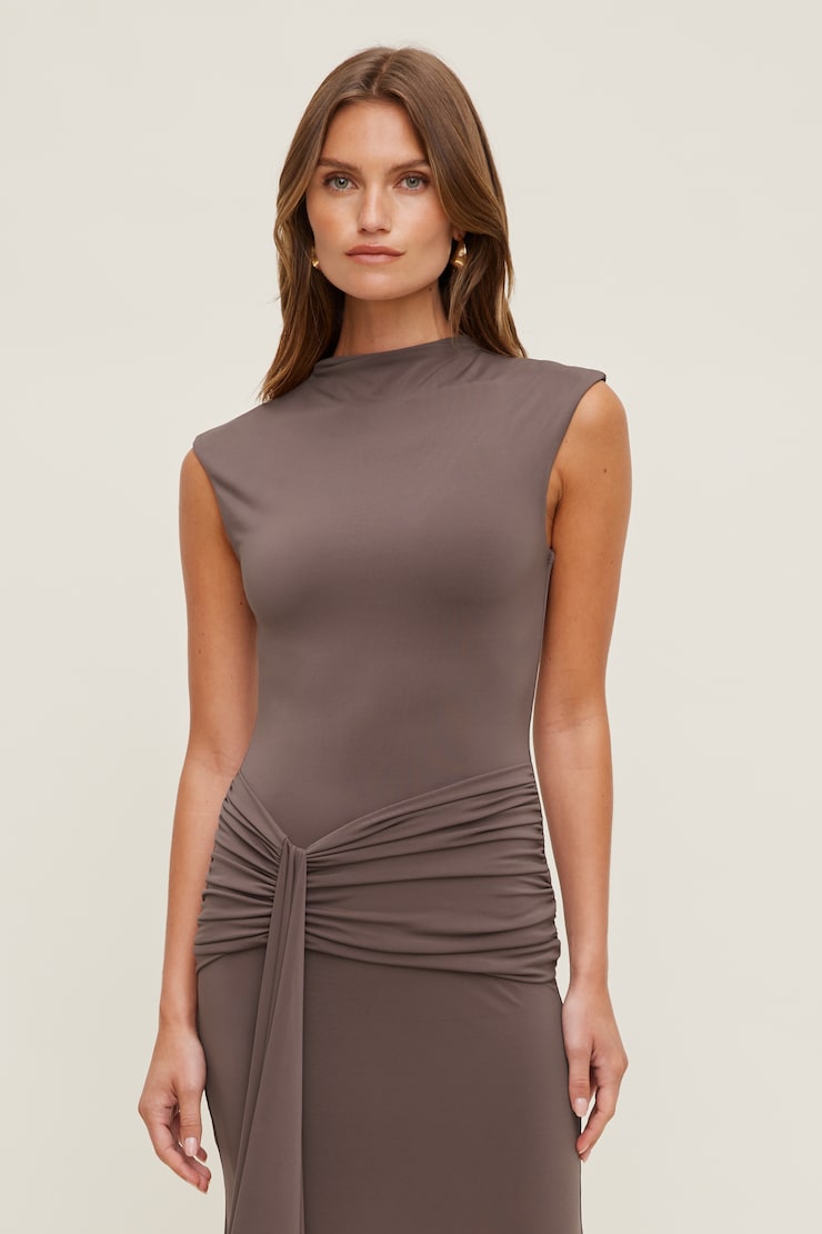 Talia Sculpt Maxi Dress Peppercorn Purple large