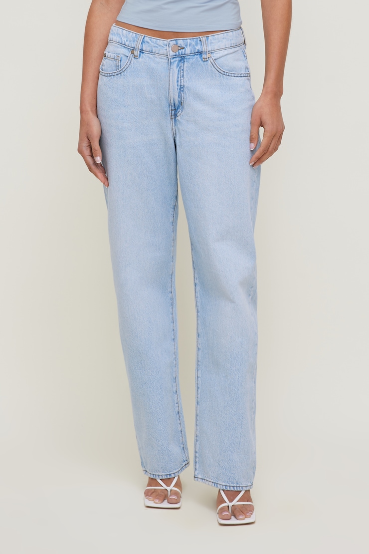 Mika Mid Rise Relaxed Straight Leg Jeans Light Indigo / Brady Blue large
