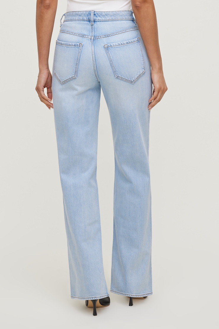 Jean Heidi à taille haute et jambe large