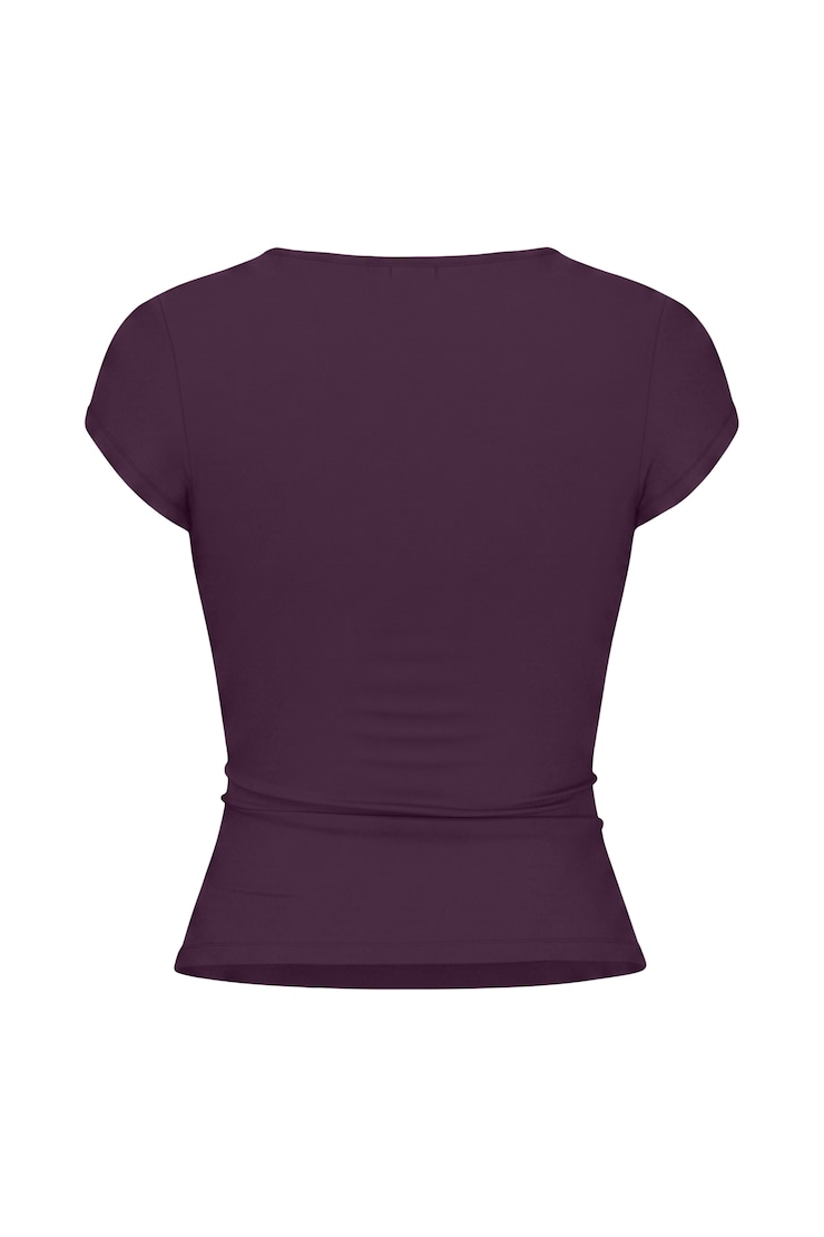 Sleek Crewneck T-Shirt, Wild Berry Maroon, large