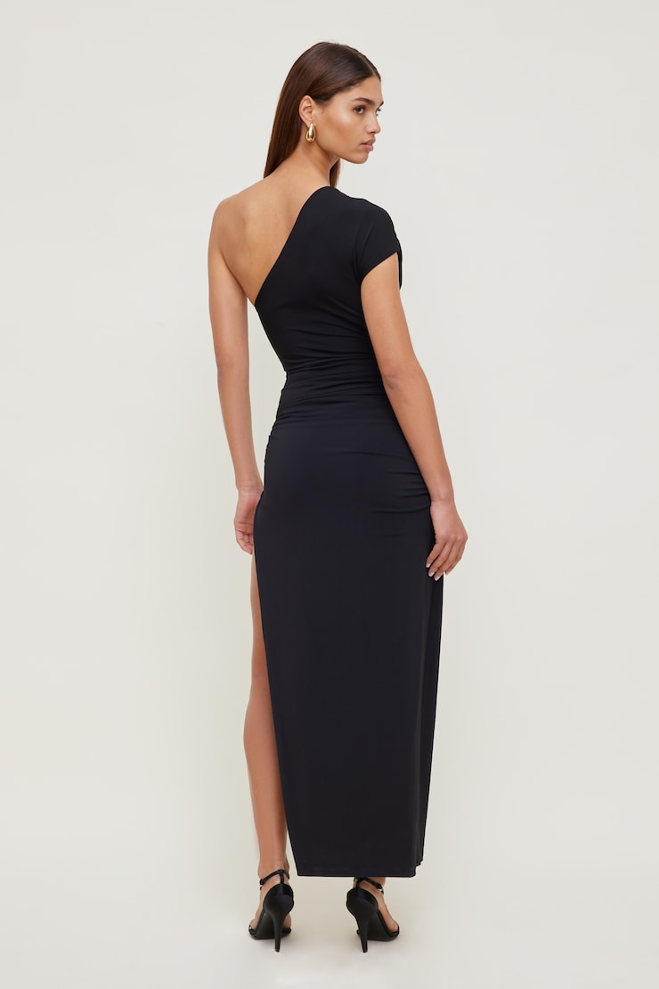 Sculpt Slit Maxi Dress Jet Black large