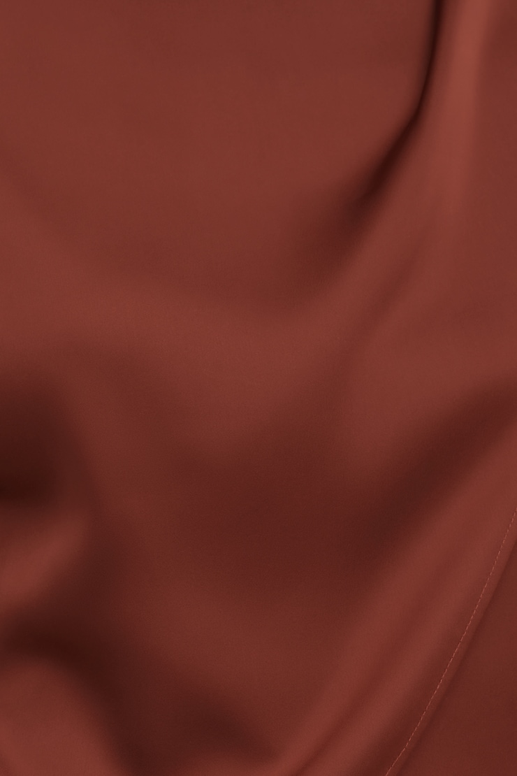Ella Layered Satin Blouse Dark Paprika Burgundy large