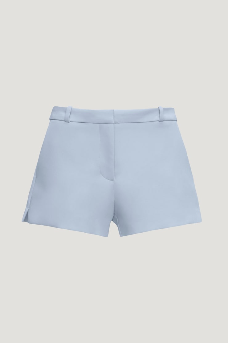 Fitted Mid Rise Shorts Heather Blue large