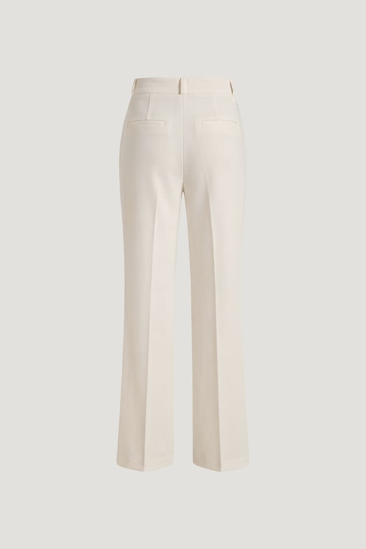 Camelia Crepe Straight Leg Pants Calming Off White large