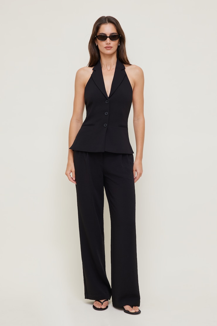 Halter Vest Jet Black large