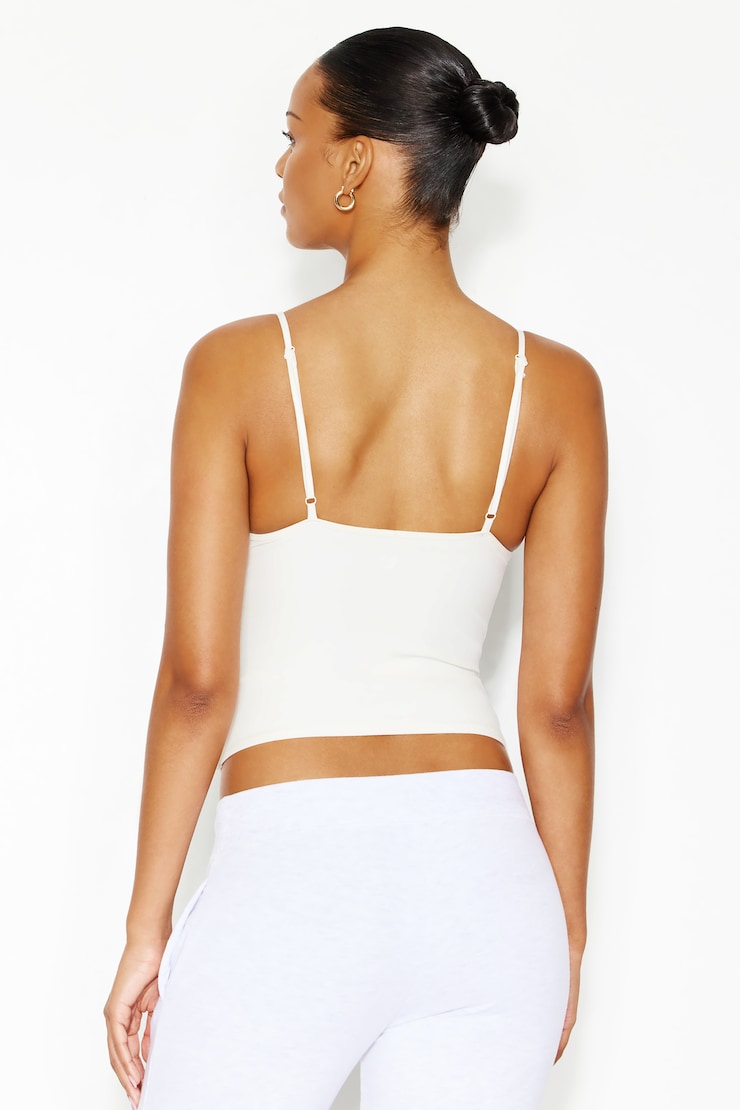 Active Plunge Cami Top, Snow White, large