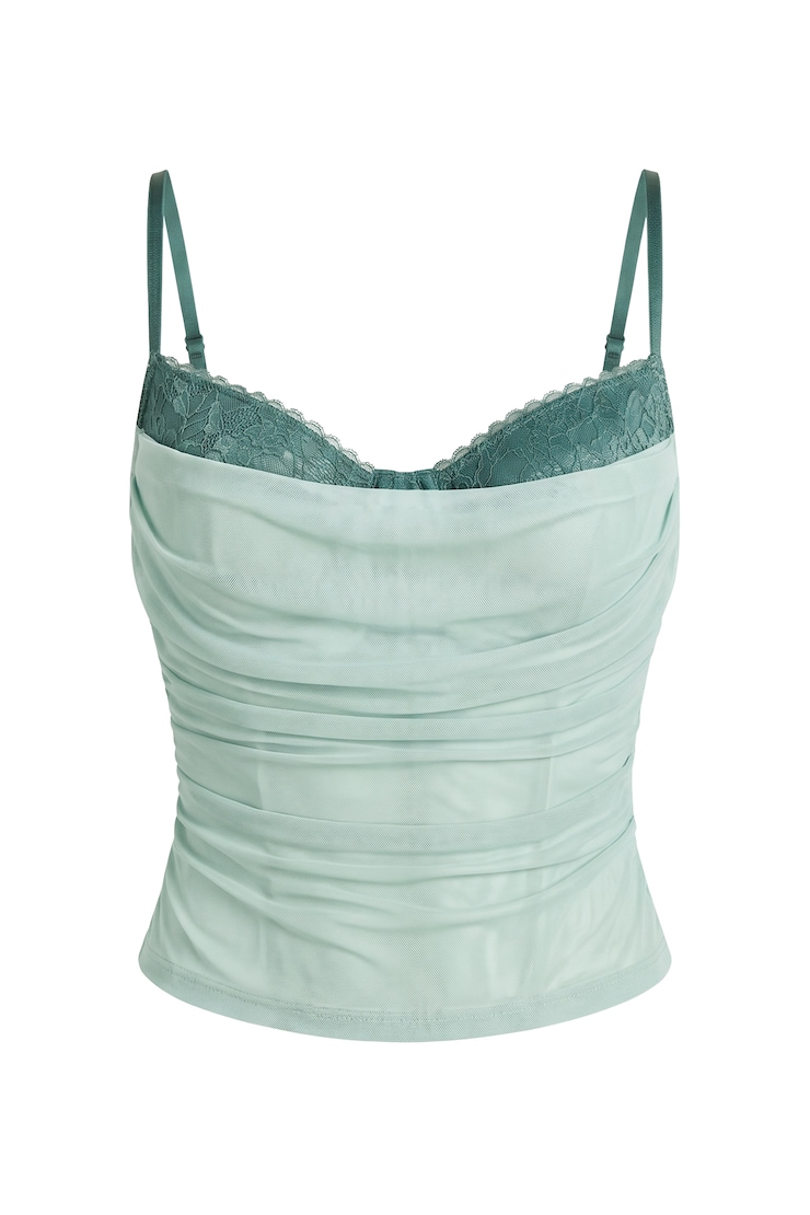 Ally Mesh Peekaboo Bustier, Turquoise Trouble/Teal Temptation, large