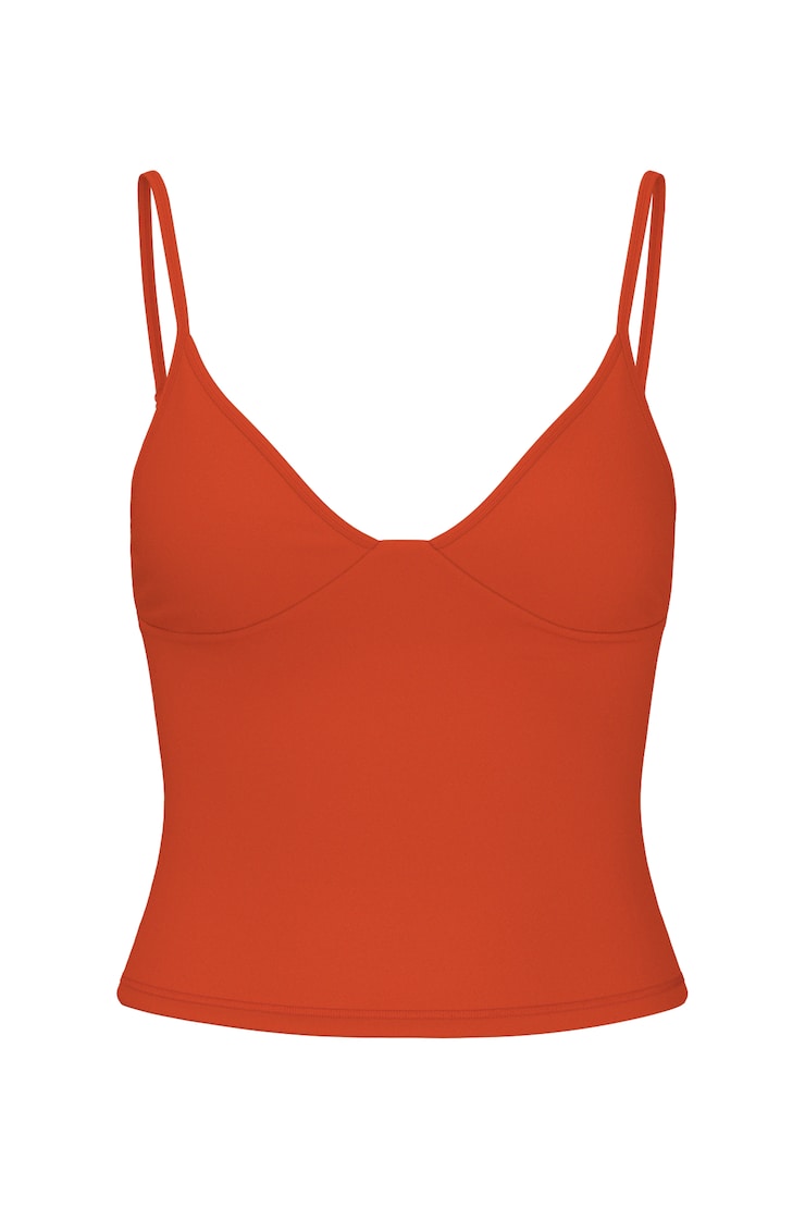 Active Plunge Cami Top, Spicy Paloma Orange, large