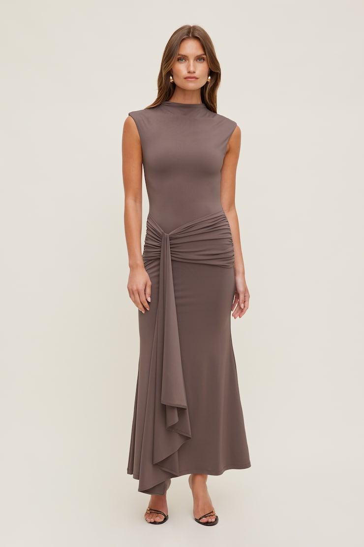 Talia Sculpt Maxi Dress Peppercorn Purple large