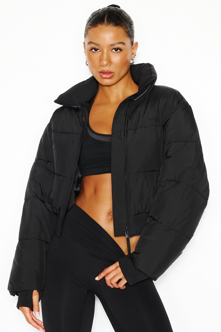 Communication Card Jacket Everyday Puff Jacket JET BLACK | Garage