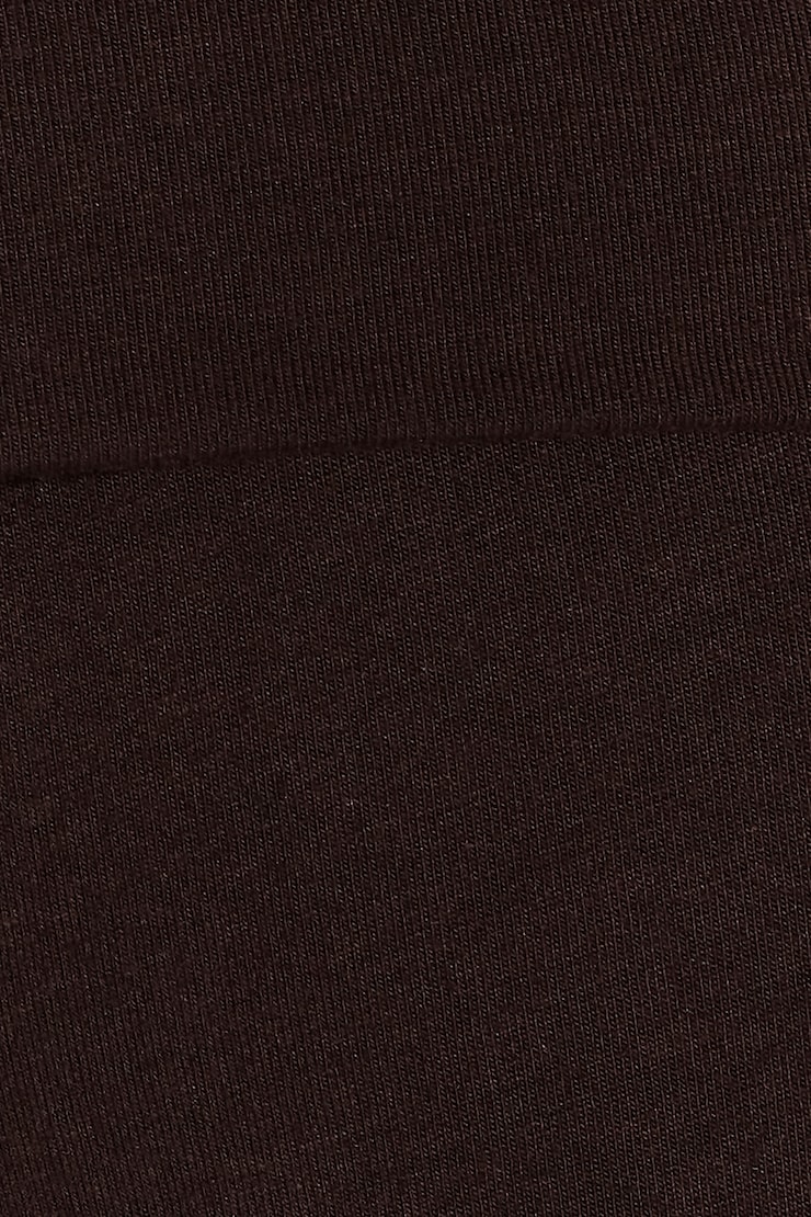 Modal Foldover Pants, Chocolate Mousse Brown, large