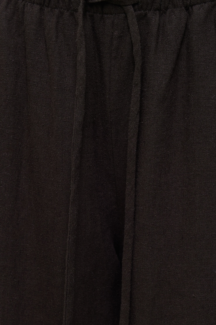 Leo Linen Wide Leg Pants Linen Chocolate Torte Brown large
