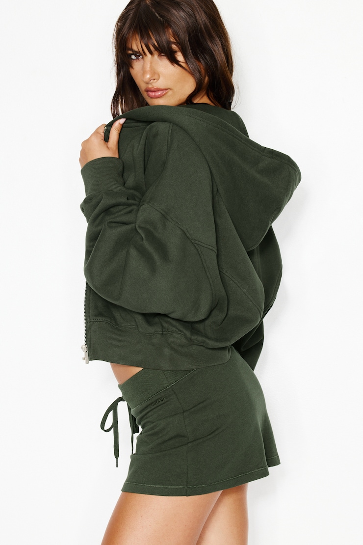 UltraFleece Cocoon Zip Hoodie, Olive Obsession, large