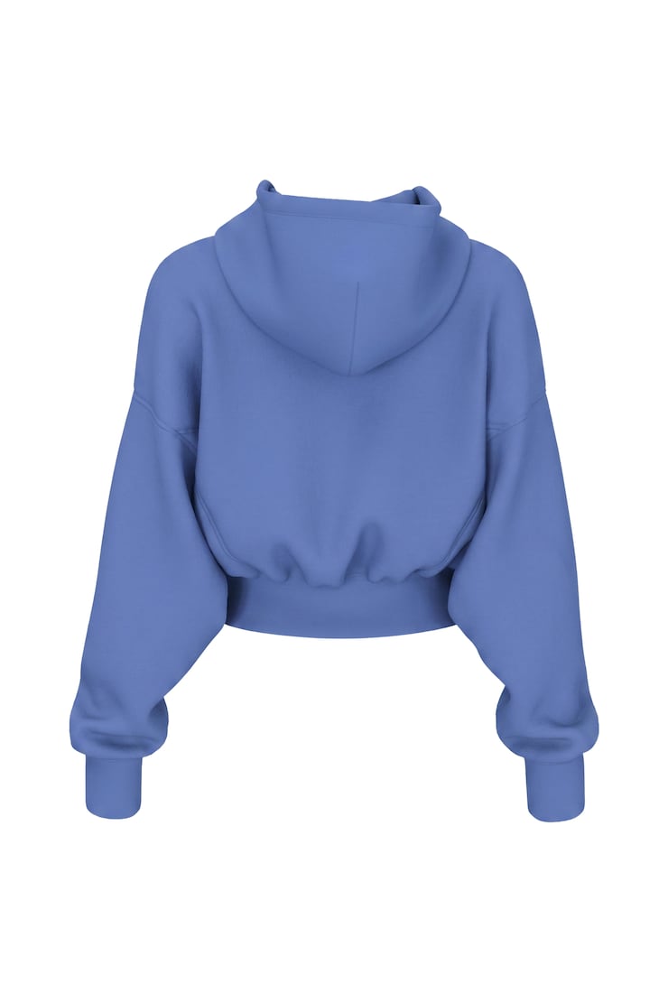 UltraFleece Cotton Zip Hoodie, Blue Blush, large