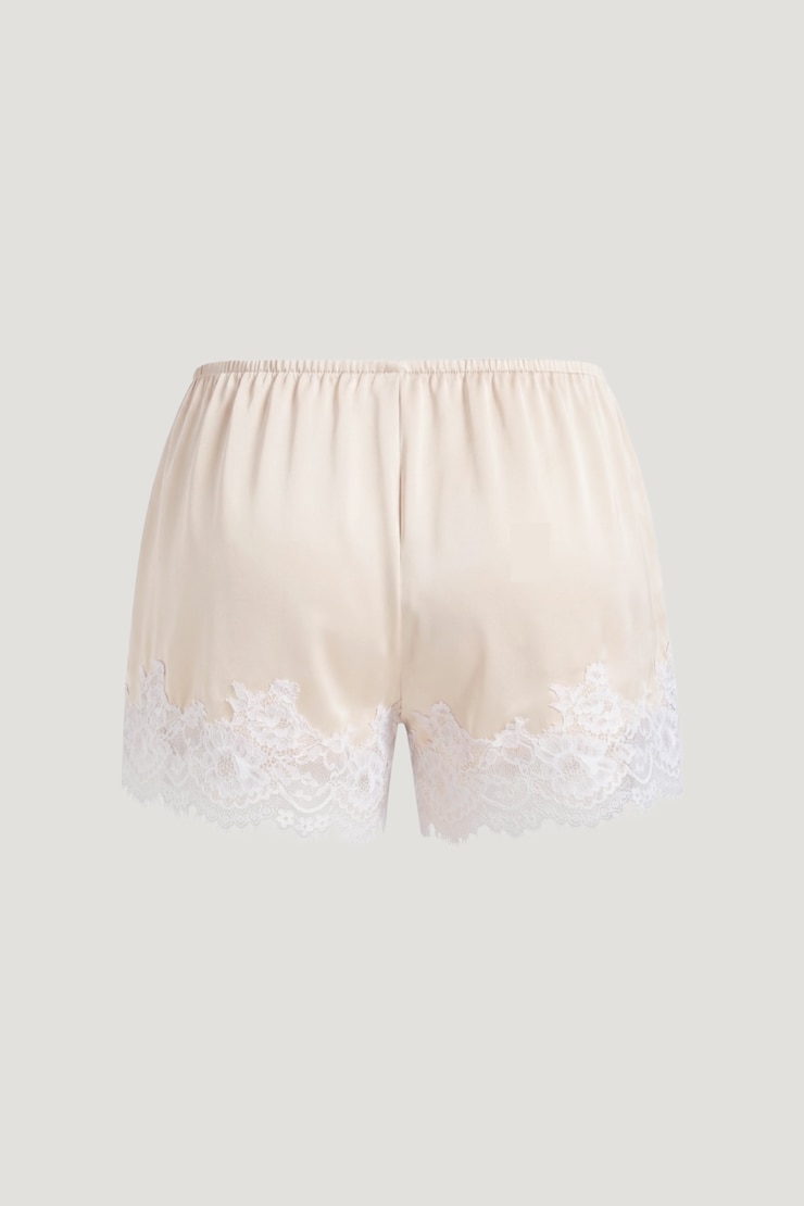 Lace Satin Shorts Sea Salt Cream large
