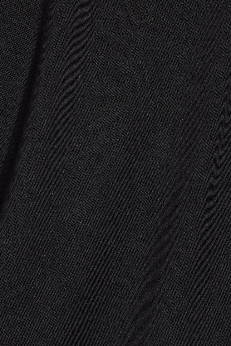 Wide Boat Neck Banded Tee, Jet Black, large