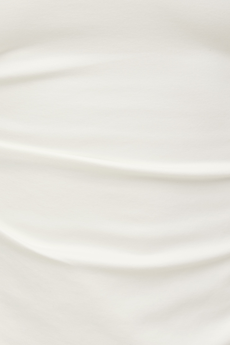 Asymmetric Ponte Tube Top Marshmallow White large