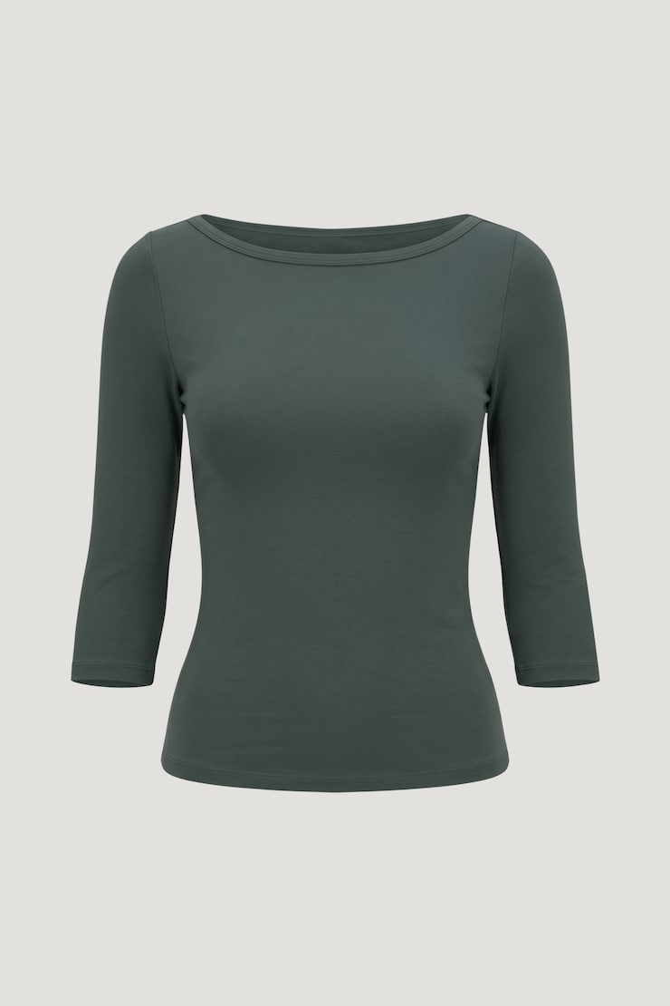 Maude Cotton Spandex T Shirt Urban Chic Green large