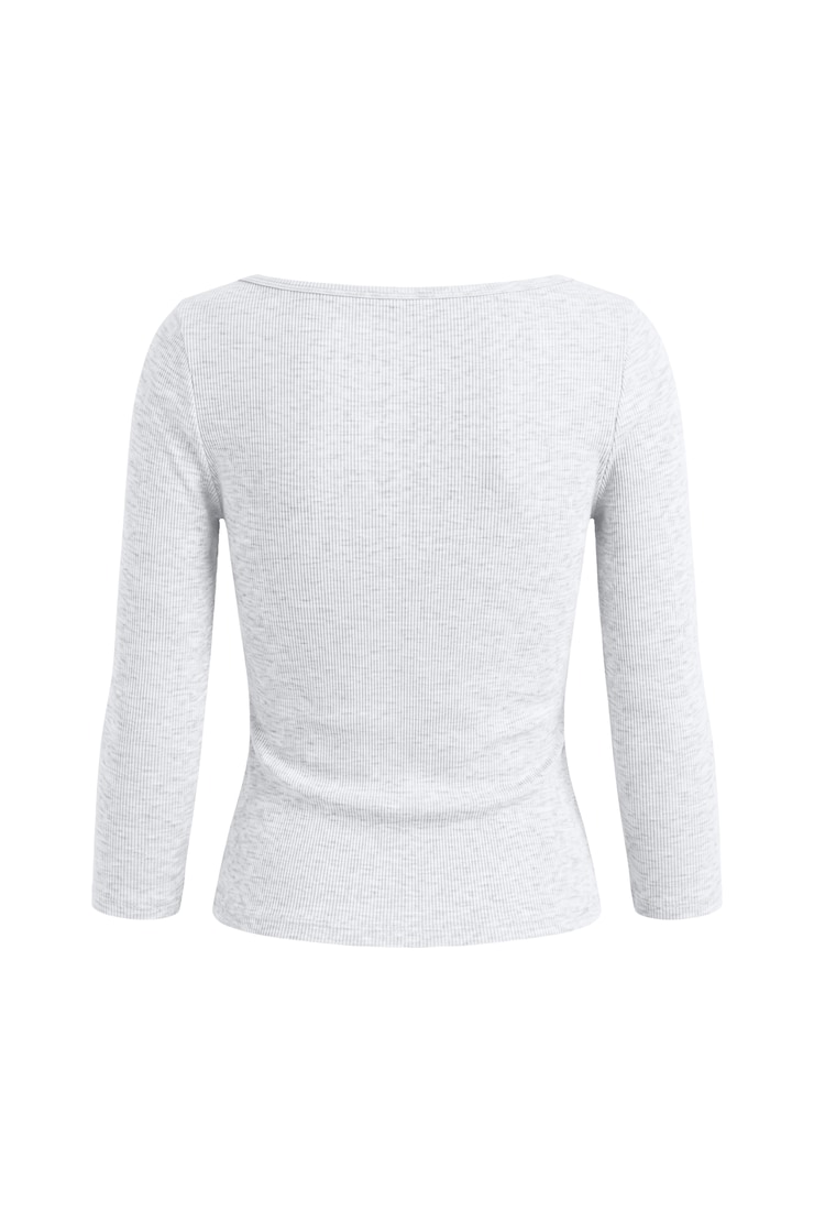 SnatchRib 3/4 Sleeve Top, Spring Grey Mix, large