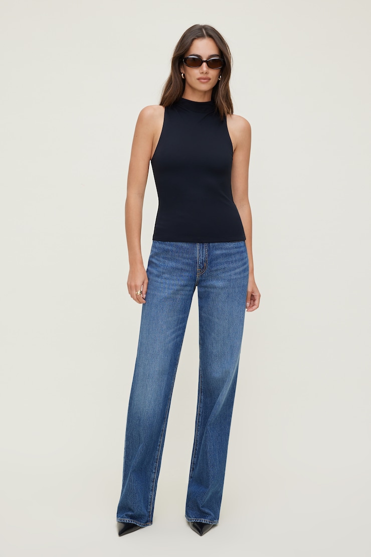 Sculpt Mock Neck Tank Top