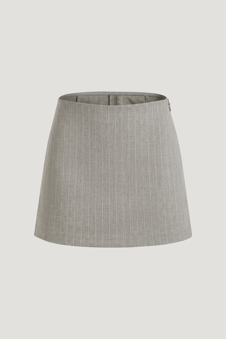 Stacie Mini Skort Grey Pinstripe large