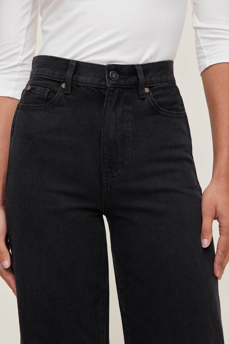 Jean à taille ultra-haute et jambe large Harlow