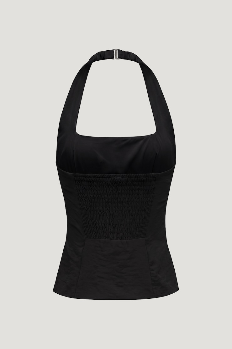 Airflow Halter Top Jet Black large
