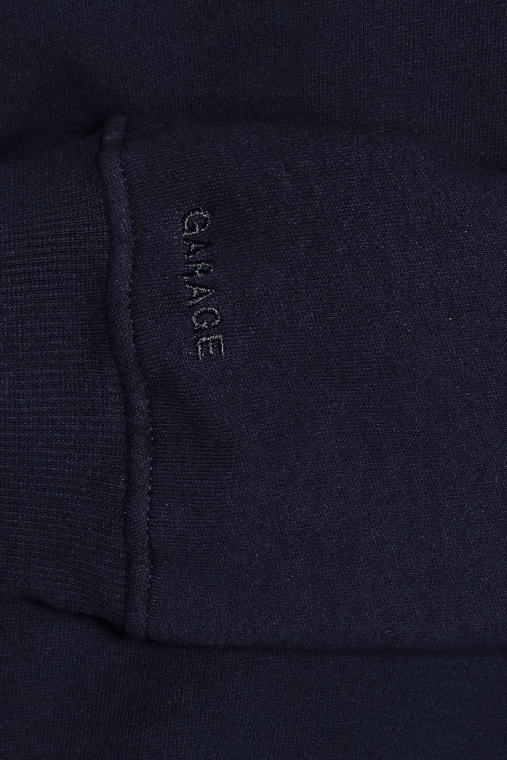 UltraFleece Hoodie, Naughty Navy Blue with "GARAGE" Art, large