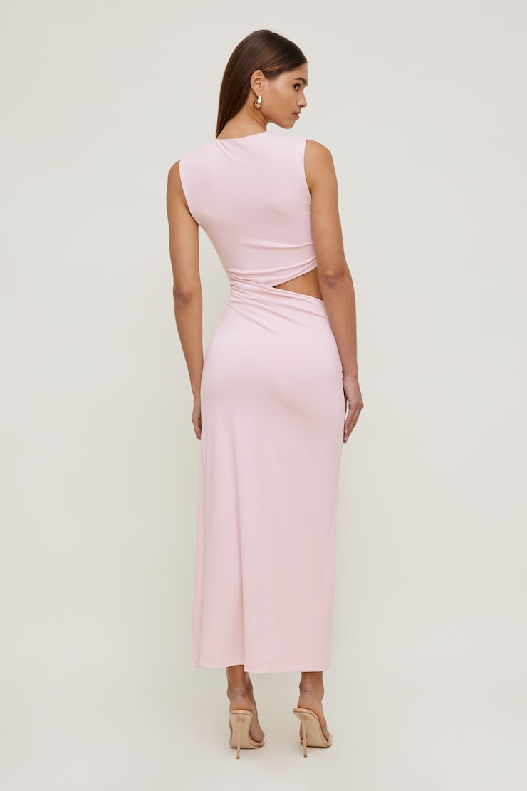 Elia Sculpt Maxi Dress Pale Lilac Pink large