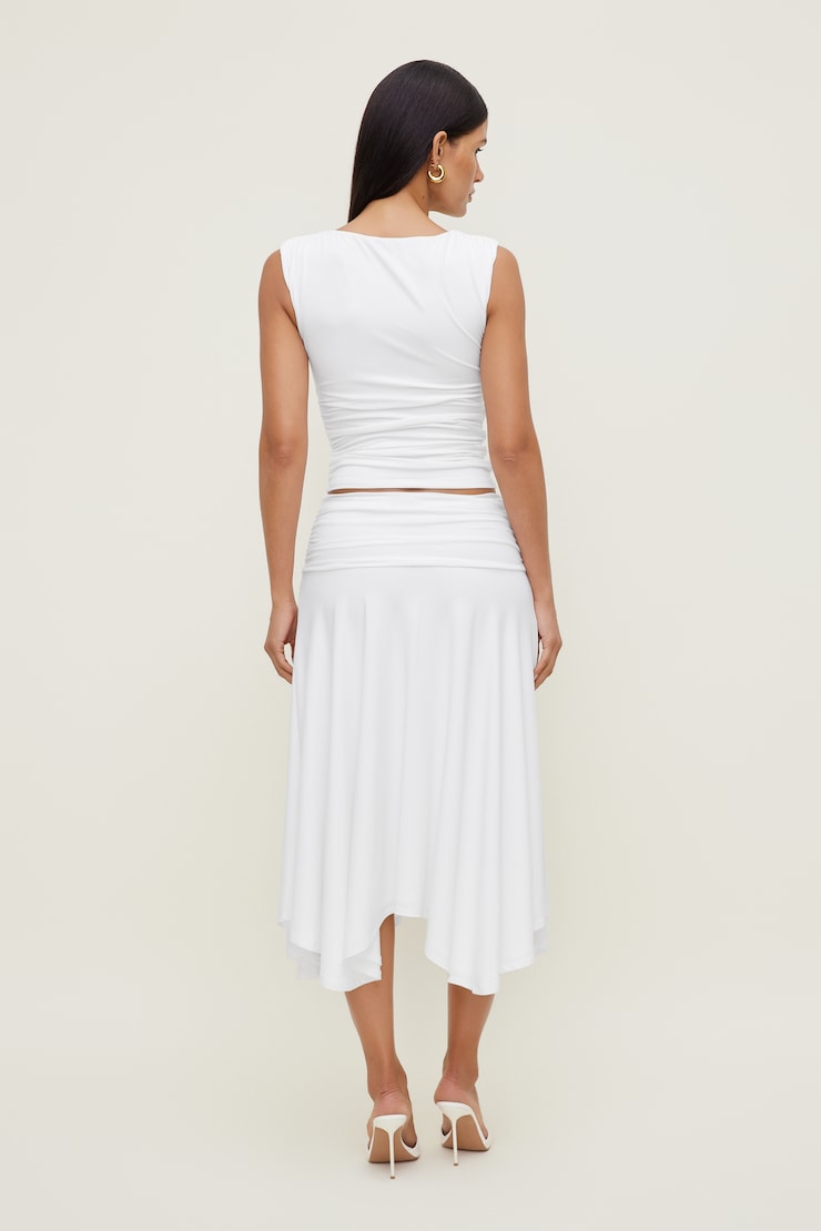 Camisole sculptante à col plongeant Blanc éclatant large