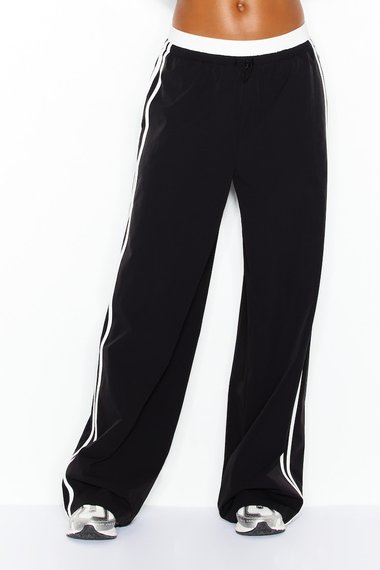 On The Go Track Pants, Jet Black/White, large