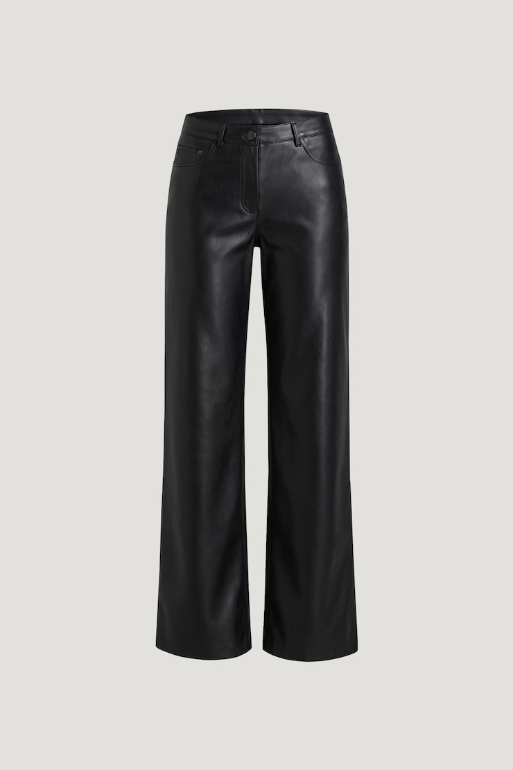 Devon Mid Rise Straight Leg Faux Leather Pants