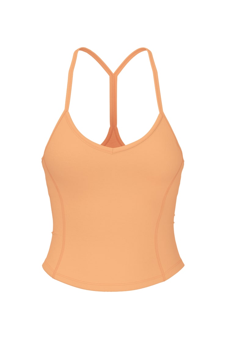 Active Y-Back Tank Top, Juicy Peach Orange, large