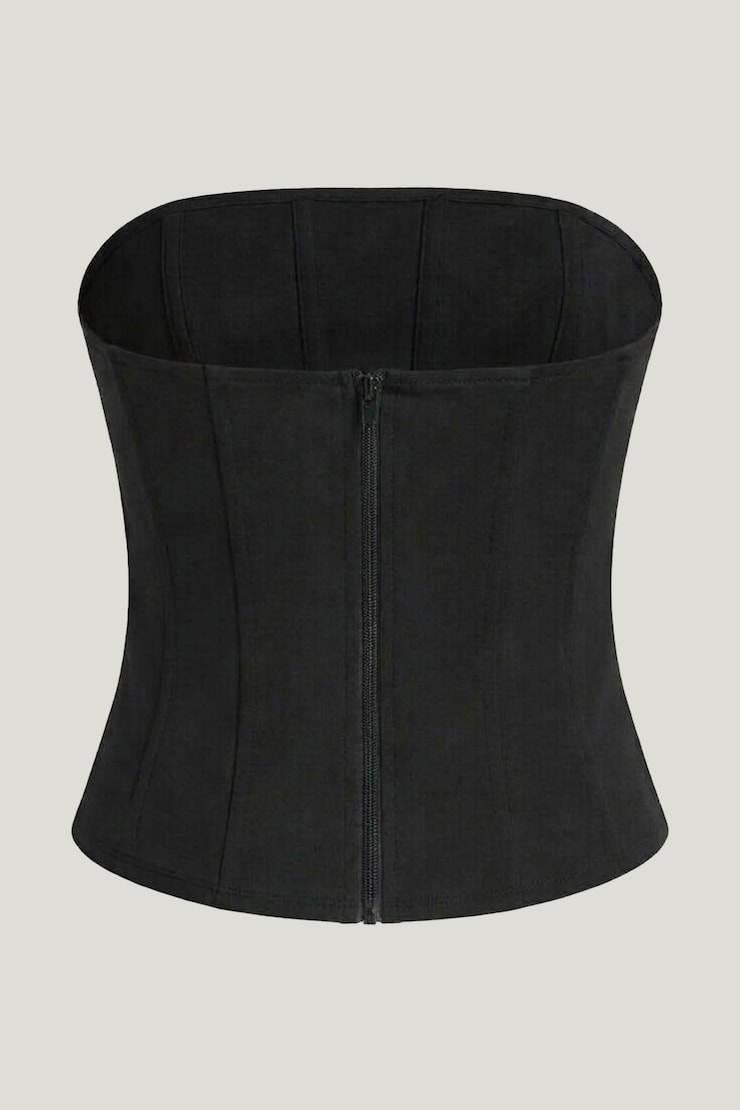 Mesh Corset Top Jet Black large