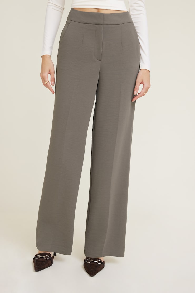 Yasmin Airflow Straight Leg Pants Falcon Brown large