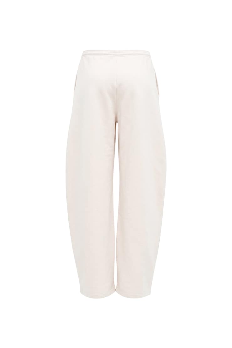 UltraFleece Barrel Leg Sweatpants, Sweet Cream Off-White, large