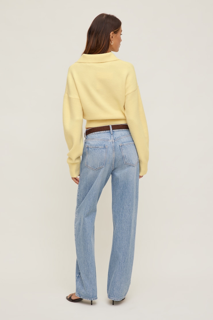 Mika Mid Rise Relaxed Straight Leg Jeans Medium Light Indigo / Fay Blue large