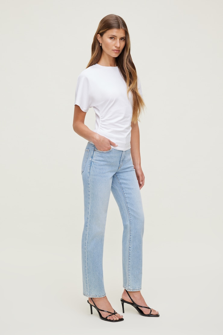 Frenchie High Rise Slim Leg Jeans Medium Light Indigo / Kim Blue large