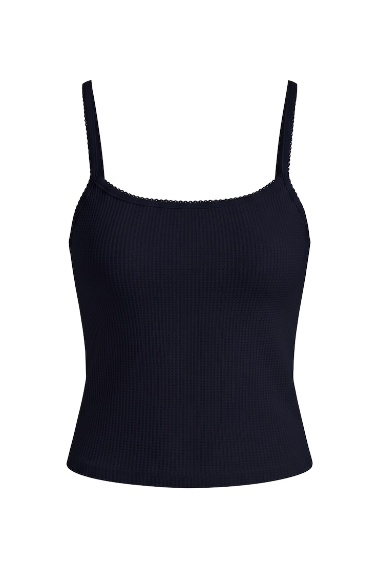Waffle Cami Top, Naughty Navy Blue, large