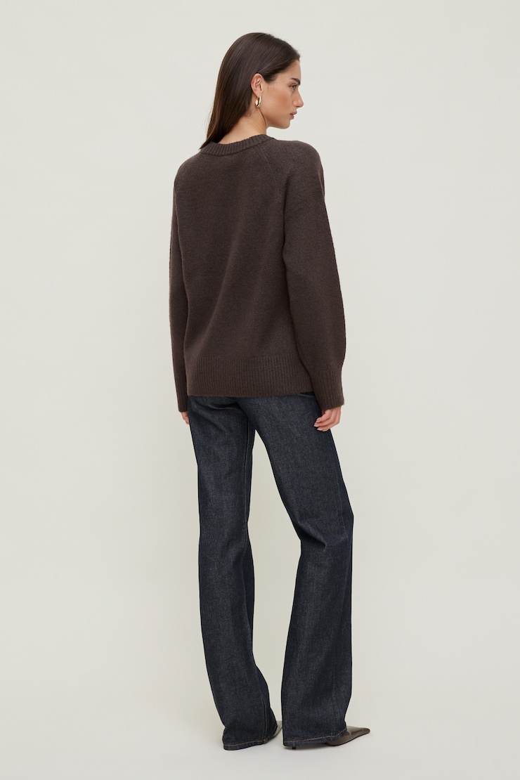 Rory Oversized Sweater Java Brown large