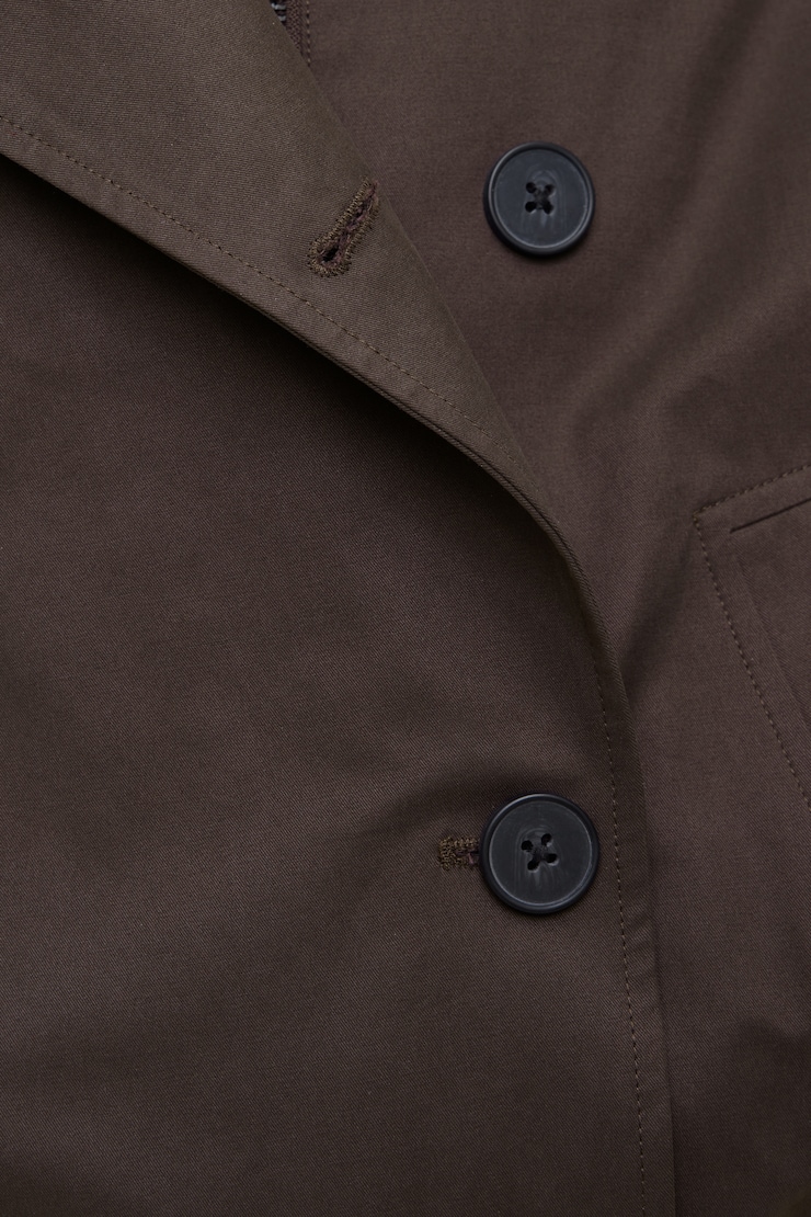 Twill Asymmetric Button Up Jacket