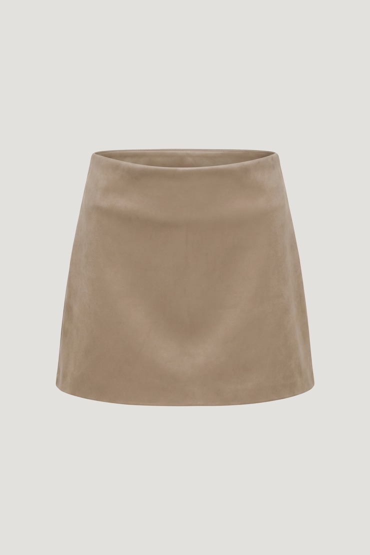 Stacie Faux Suede Mini Skort Faux Suede Savannah Tan large