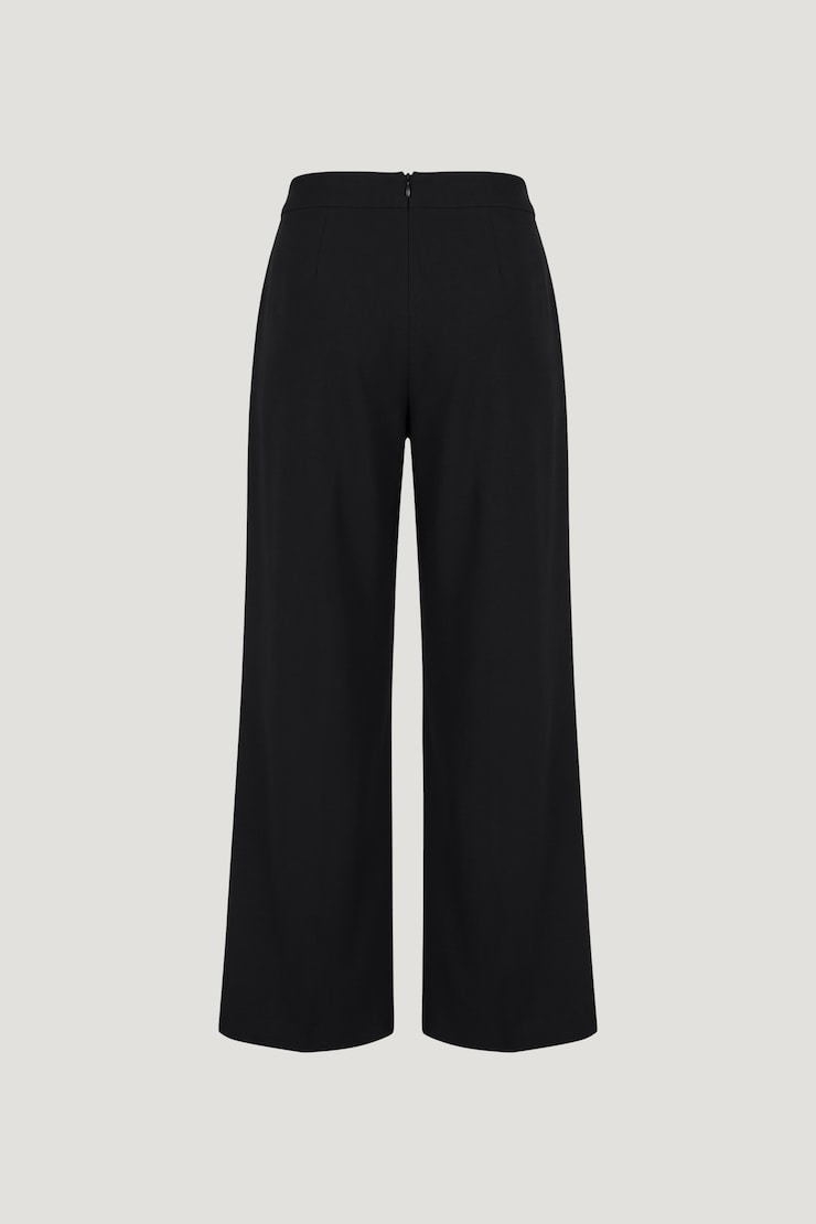 Pantalon à plis Tate Noir encre large
