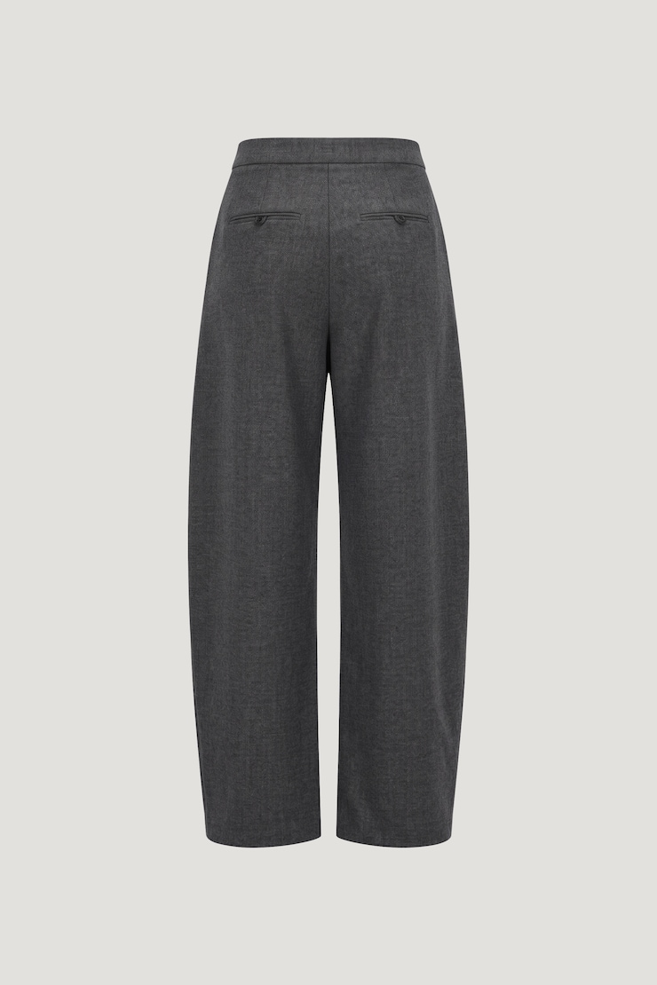 Slater Barrel Leg Pants Grey Brushed Twill large