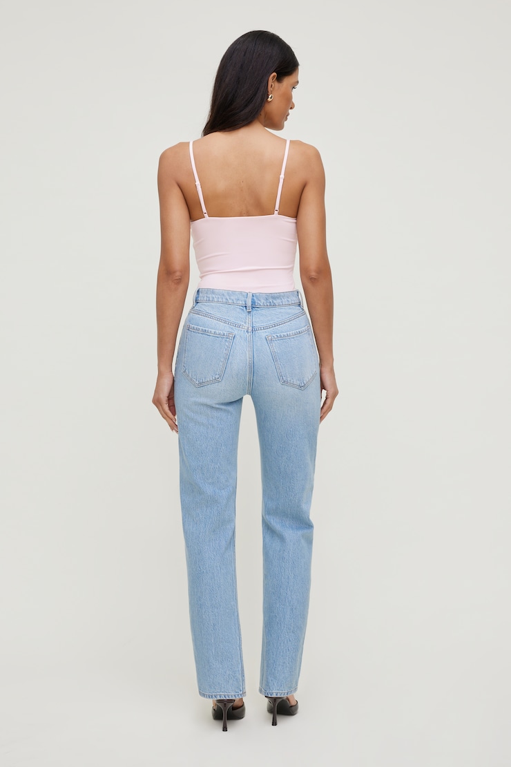 Olivia Comfort High Rise Straight Leg Jeans Medium Light Indigo / Estes Blue large