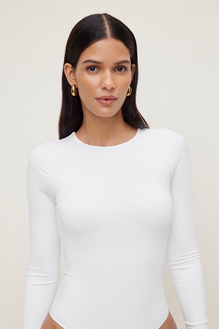 Sculpt Crewneck Bodysuit Bright White large