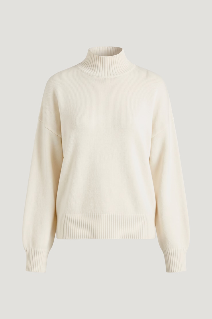 Relaxed Mock Neck Sweater Snow White large