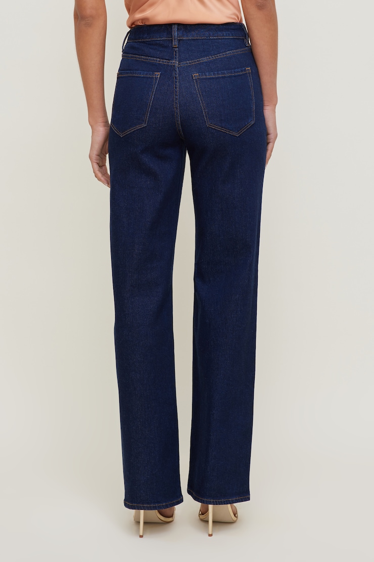 heidi Heidi Stretch High Rise Wide Leg Jeans Blue | Dynamite